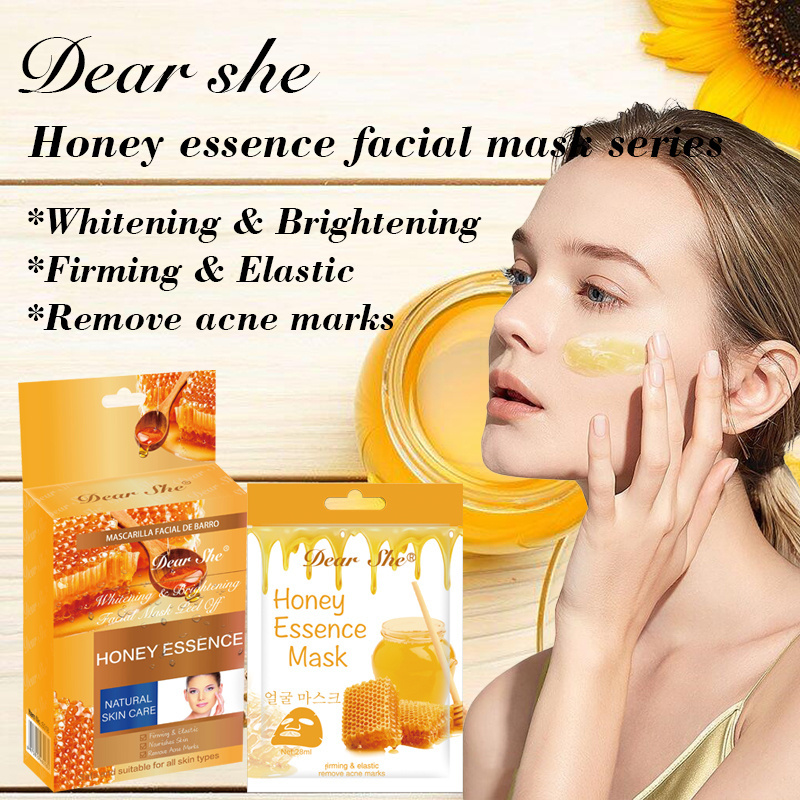 Custom Logo Dear She Honey Essence Whitening Brightening Peel Off Facial Mask Natural Skin Care Remove Acne Mark Facial Mask Mud