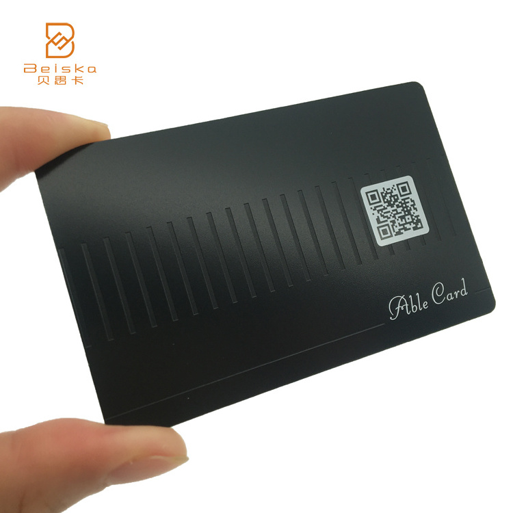 Matte Black Stainless Steel Hybrid One Card Contactless NFC Metal Business Card RFID Metal Card