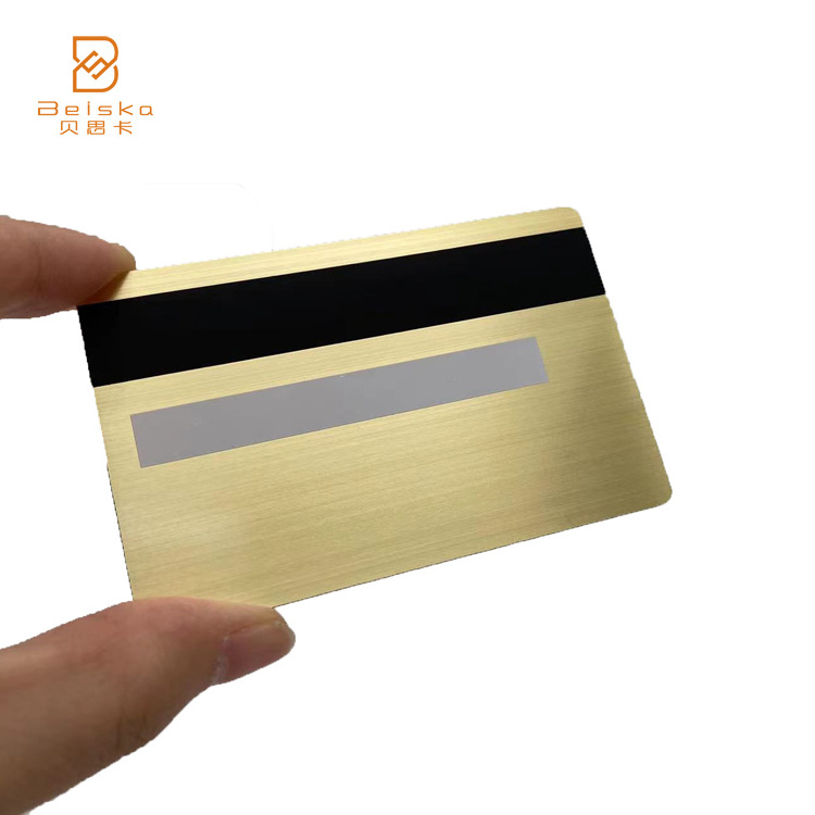 CR80 Contactless Payment Stainless Steel Dual Interface Matt White ATM Custom Blank Metal Credit Card