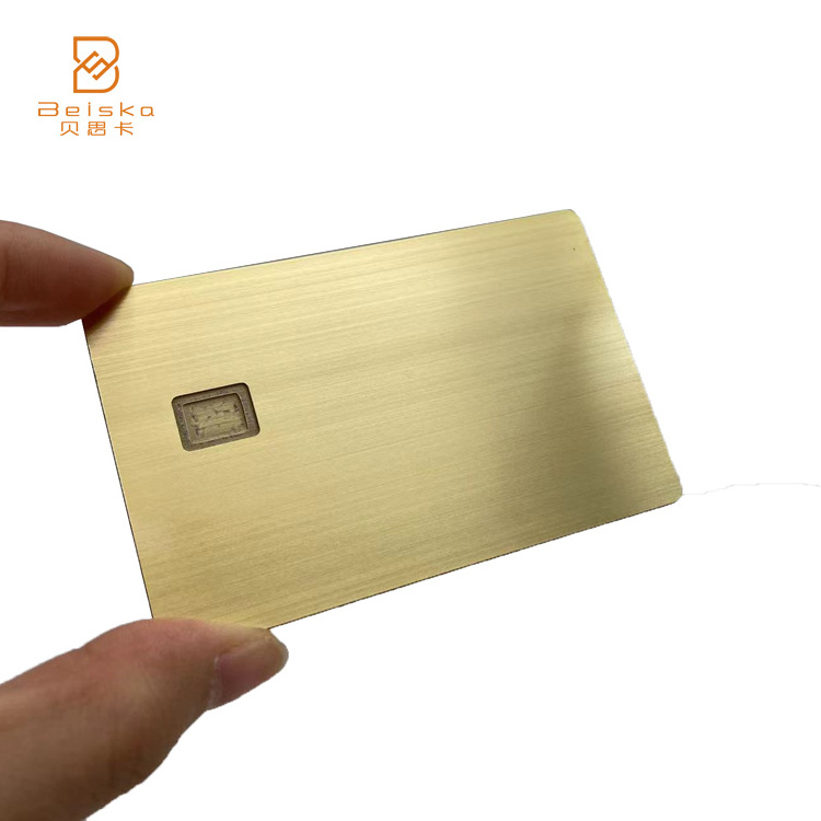 Stainless Steel Contactless Payment Stainless Steel Dual Interface ATM Custom Blank Metal Bank Cards