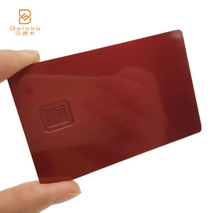 Stainless Steel Contactless Payment Stainless Steel Dual Interface ATM Custom Blank Metal Bank Cards