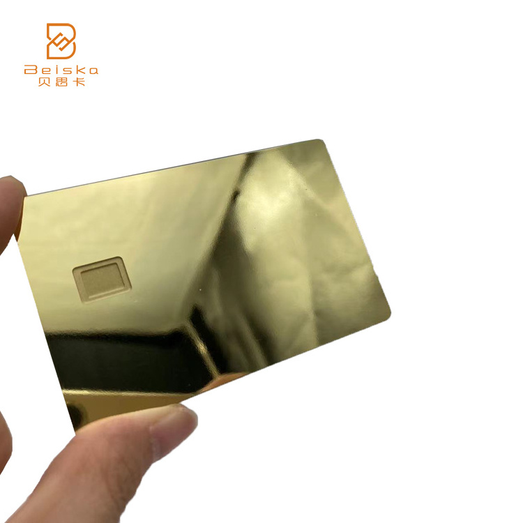 Stainless Steel Contactless Payment Stainless Steel Dual Interface ATM Custom Blank Metal Bank Cards