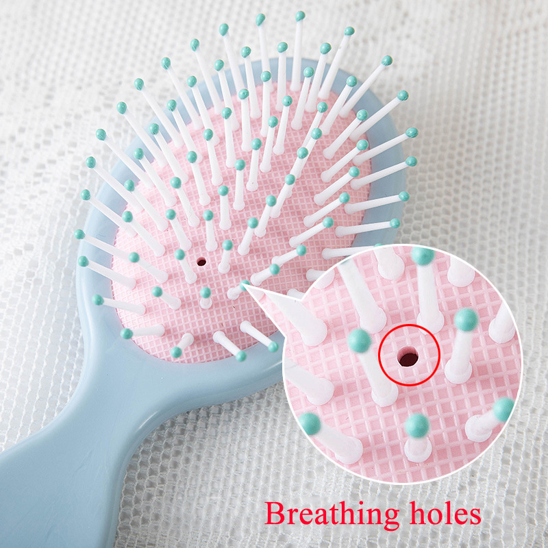 High quality pocket air cushion massage comb detangling hair brush cute portable paddle air cushion hair brush for girls