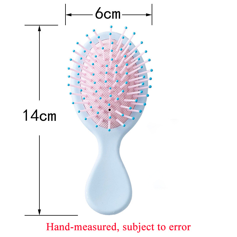 High quality pocket air cushion massage comb detangling hair brush cute portable paddle air cushion hair brush for girls