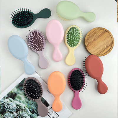 High quality pocket air cushion massage comb detangling hair brush cute portable paddle air cushion hair brush for girls