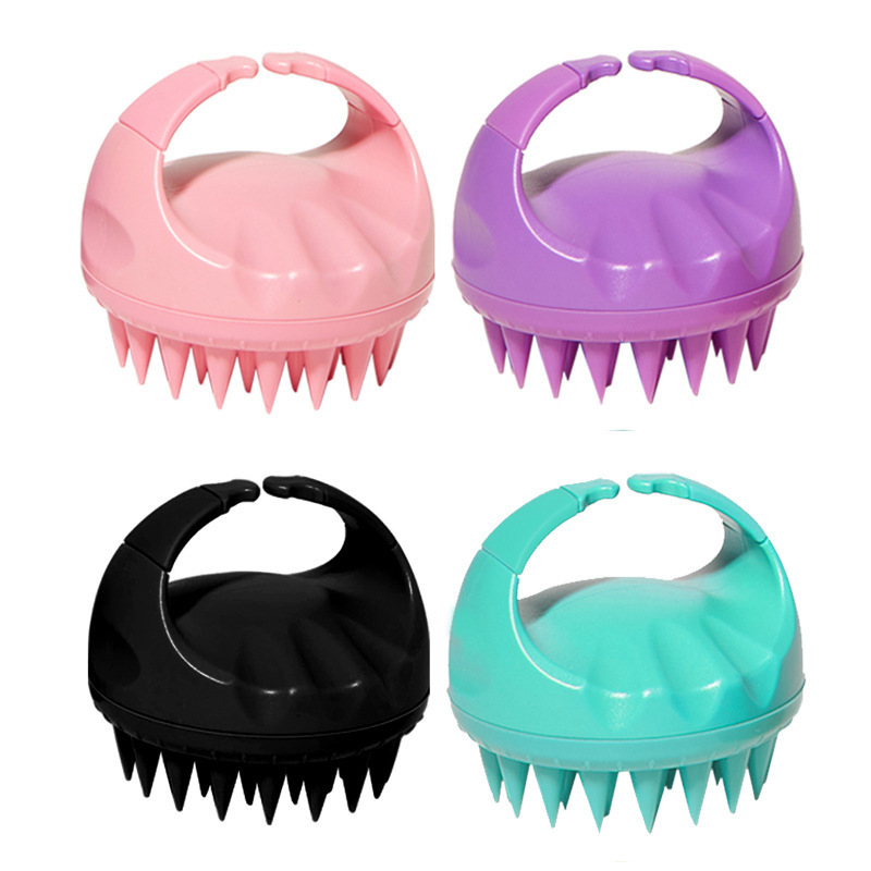 High Quality Wet and Dry Hair Washing Brush Soft Silicone Head Scalp Massager Brush Shampoo Brush for Natural Hair Growth