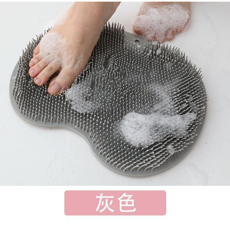 Hot Sale Body Scrubber Efoliating Mat Massage Bath Brush Bathroom Non-slip Foot Shower Mat with Suction Cup