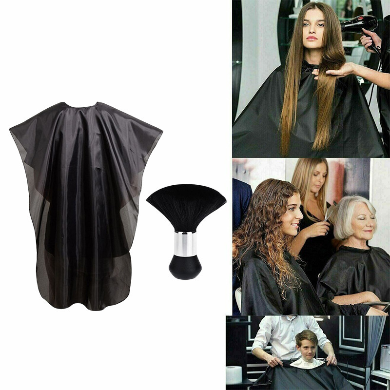 Multiple styles hairdressing salon cape aprons waterproof haircut shawl adults barber cape with neck duster brush