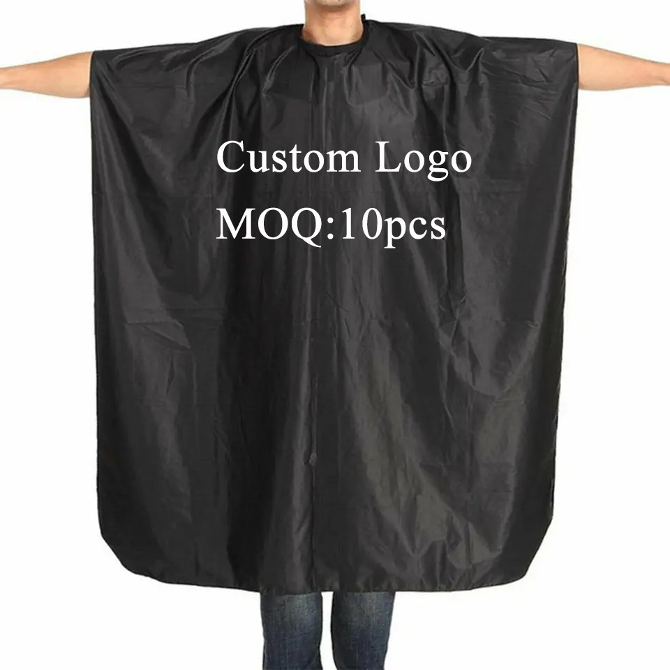 Wholesale Custom Logo Black Hair Salon Shawl Waterproof Barber Capes High Quality Hair Cutting Cape for Adults