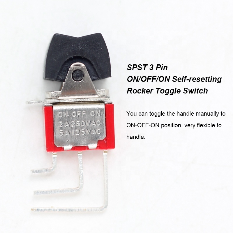 2A 250V Mini Rocker Toggle Switch ON-OFF-ON 3 PIN 3 Position High Quality Toggle Switch