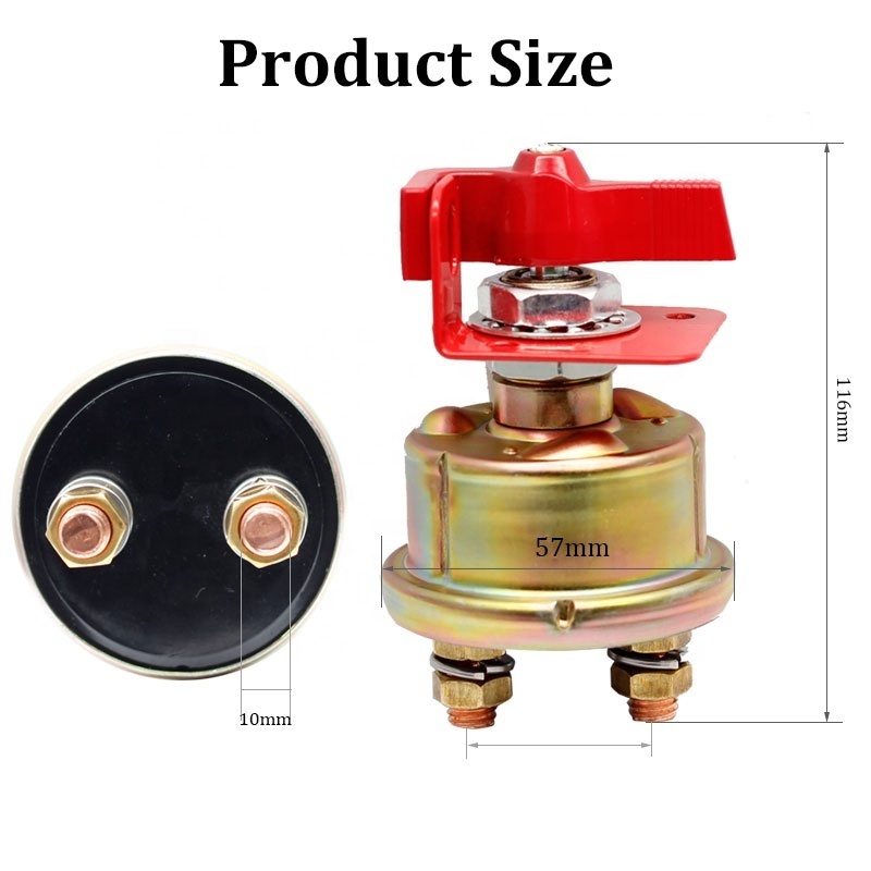 12V 300A Auto Car Truck Boat Camper PICKUP Red Battery Isolator Disconnect Cut Off Switch