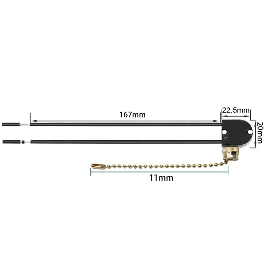 3A Ceiling fan light pull chain switch ZE-109 fan switch On-Off switch with Pull Chain L1 L2 L3