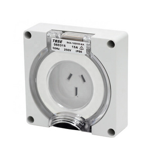 SAA IP66 switch Australian standard electrical Industrial Waterproof Single surface socket outlet cover