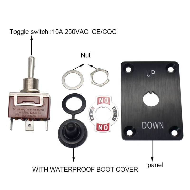 ON-OFF-ON Toggle Switch Position Momentary With Rainproof 15A 250VAC Single Pole ON-OFF Toggle Switch