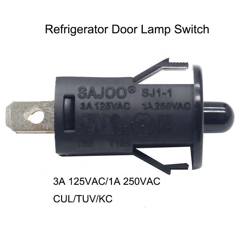 Mini 10A refrigerator door light switch black mini door switch Normally Connected Circuit Door Switch