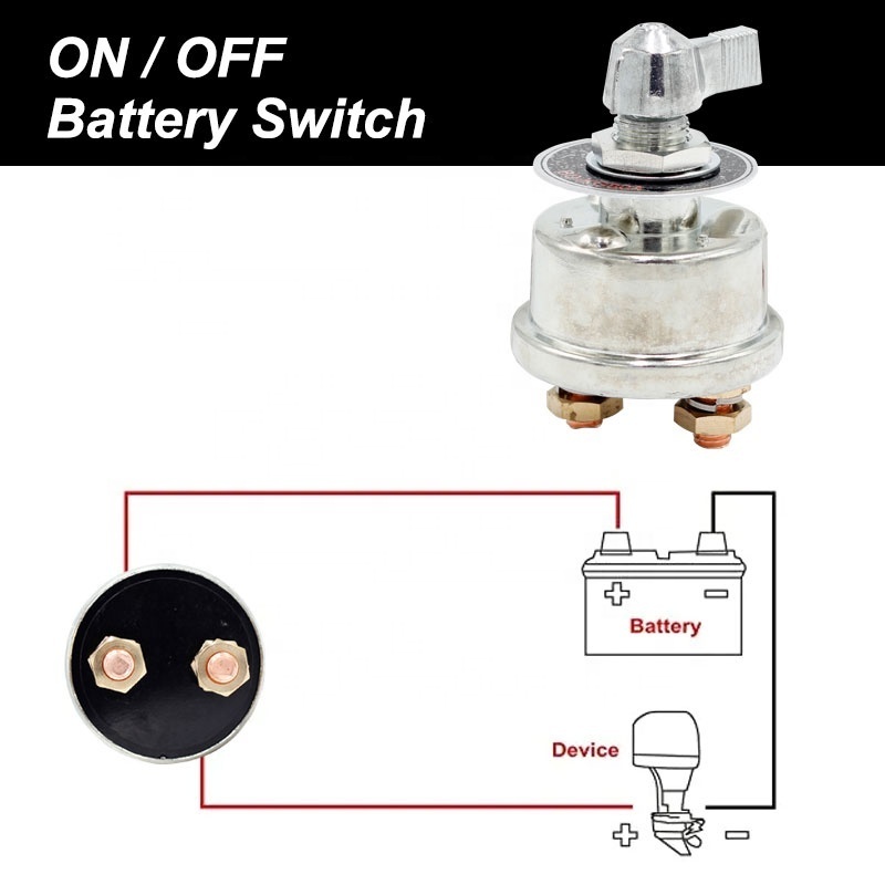 12-48 V Master Disconnect Cut Shut-Off Battery Switch for Car Truck ATV Vehicle