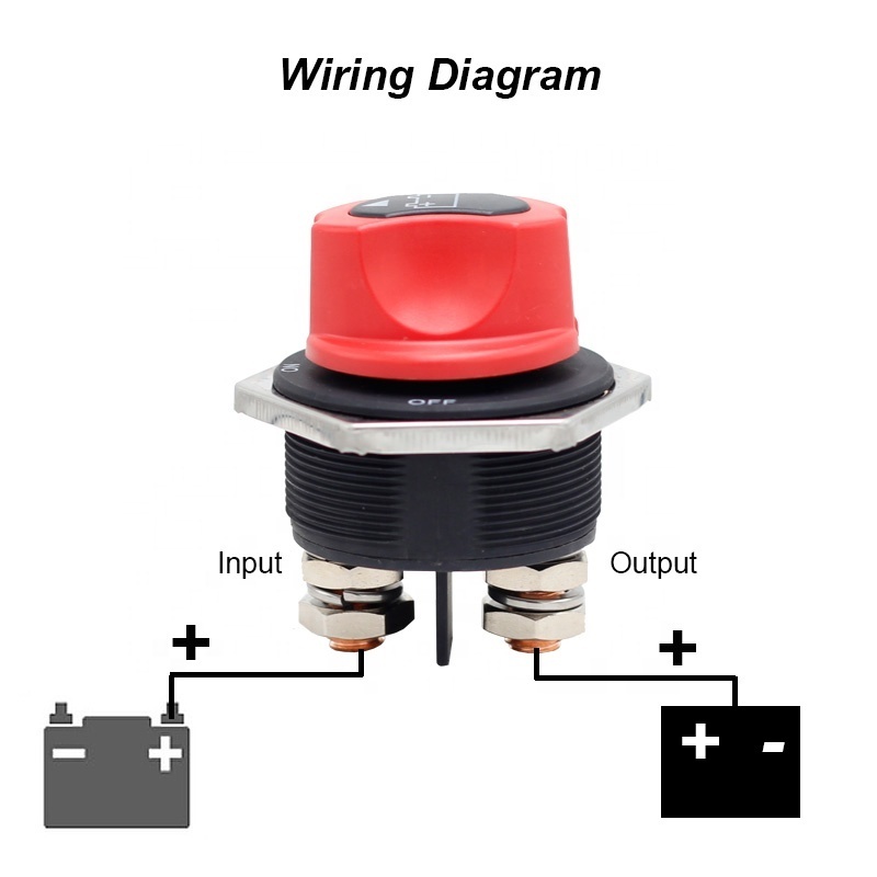 battery isolator switch heavy duty 12V 2pin SPST ON OFF Car battery cut on off 300A kill switch for motercycles cars boats