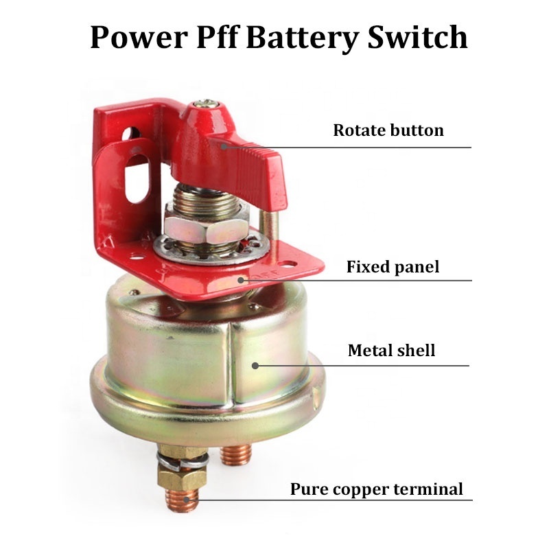 12V 300A Auto Car Truck Boat Camper PICKUP Red Battery Isolator Disconnect Cut Off Switch