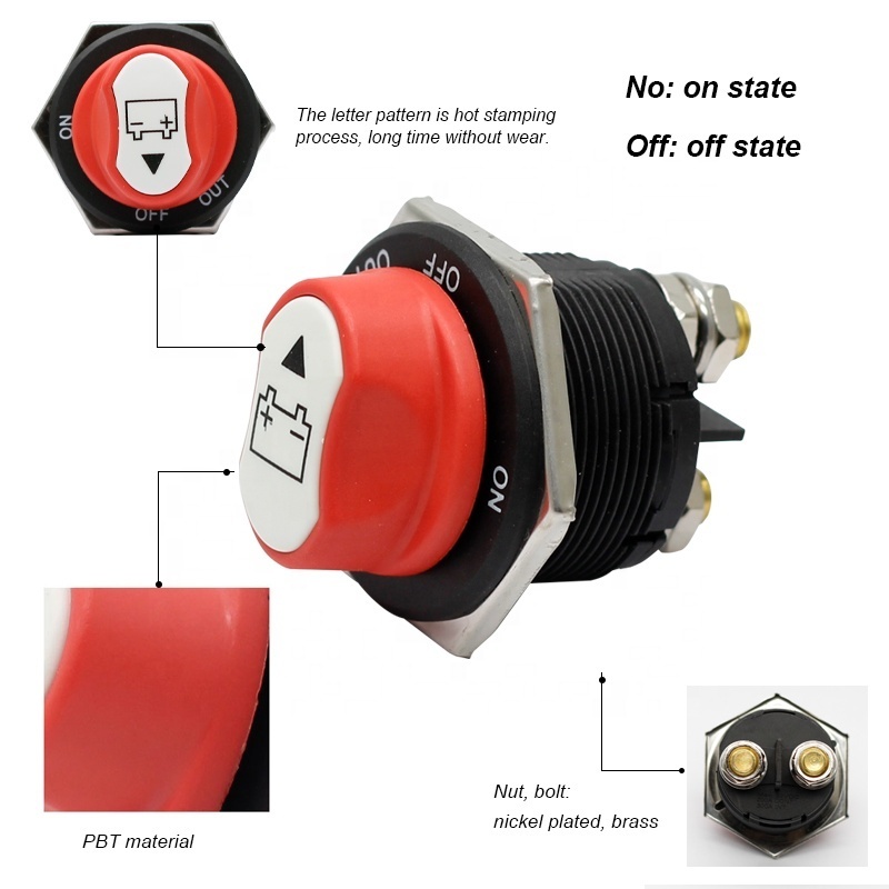 Battery Switch 200A Master Battery Disconnect Waterproof Switch cut off switch for Car