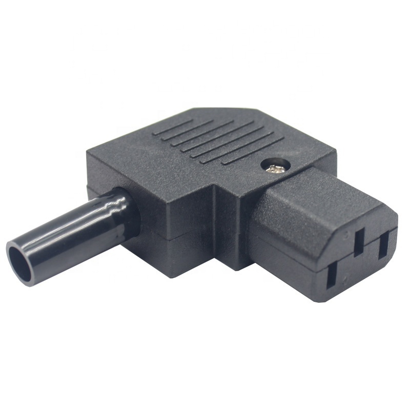 IEC C13 Extension Power Cord Male and Female Industrial Plug Socket right angle 90 degree detachable C13 power socket