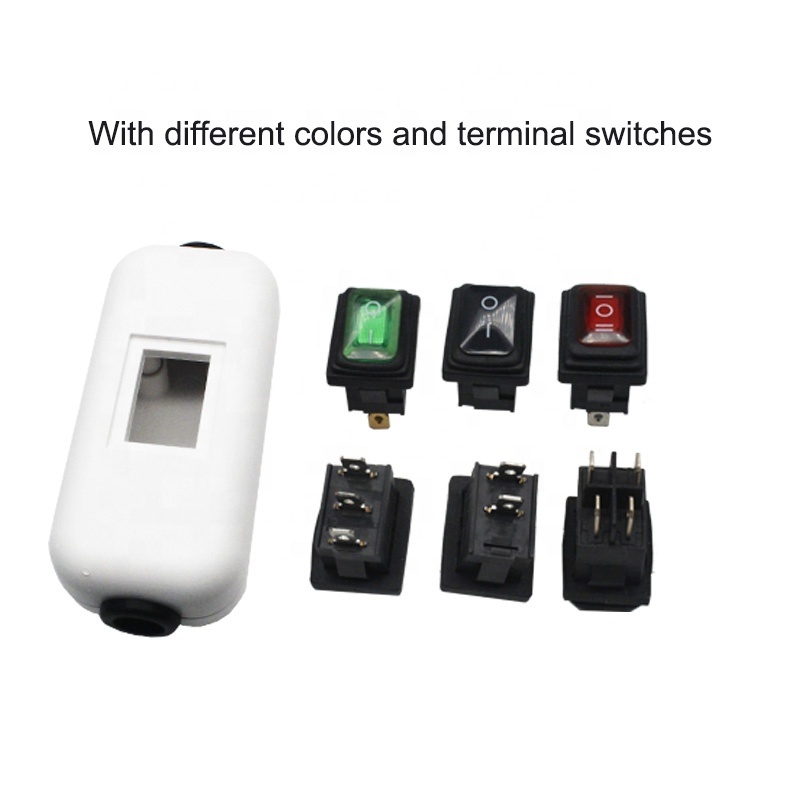 IP65 Waterproof Inline ON-OFF Switch With Replacement LED Rocker Switch For Lamp Desk Table Light