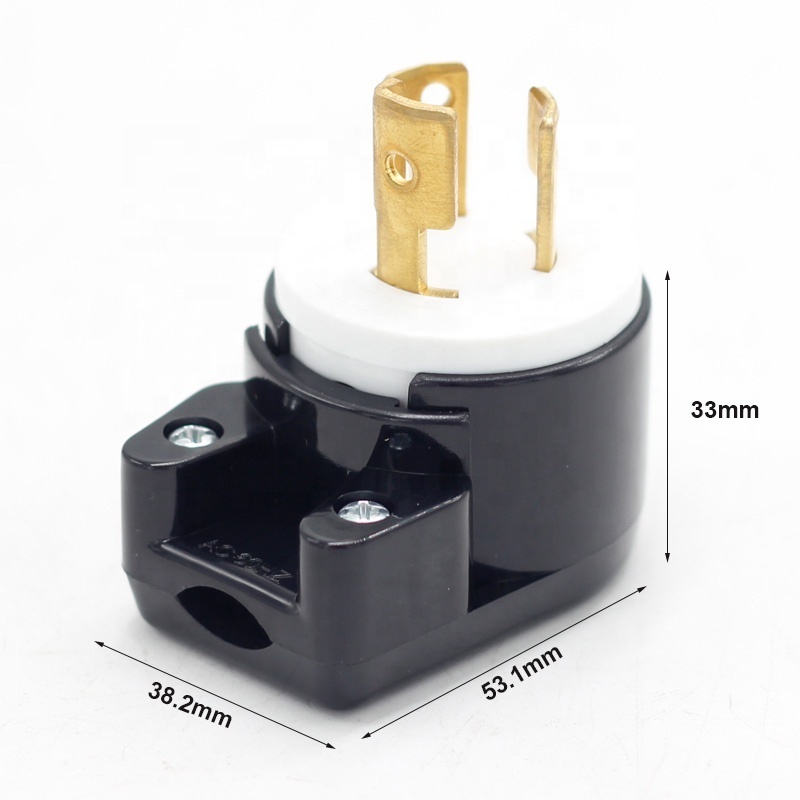 Nema L5-15 20a 250v Ac Grounding Plug Right Angle male socket plug