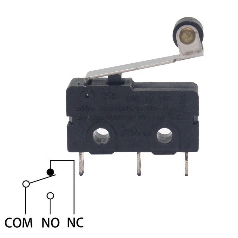 AC 250V 5A SPDT 1NO 1NC Momentary 3Pin SPDT Roller Lever Micro Switches