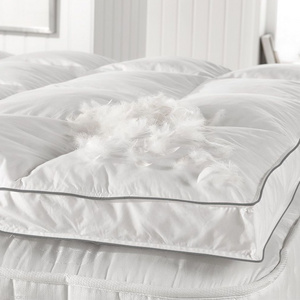 Non-allergenic Goose Feather and Down Mattress Topper 85% Feather & 15% Down Bed Topper