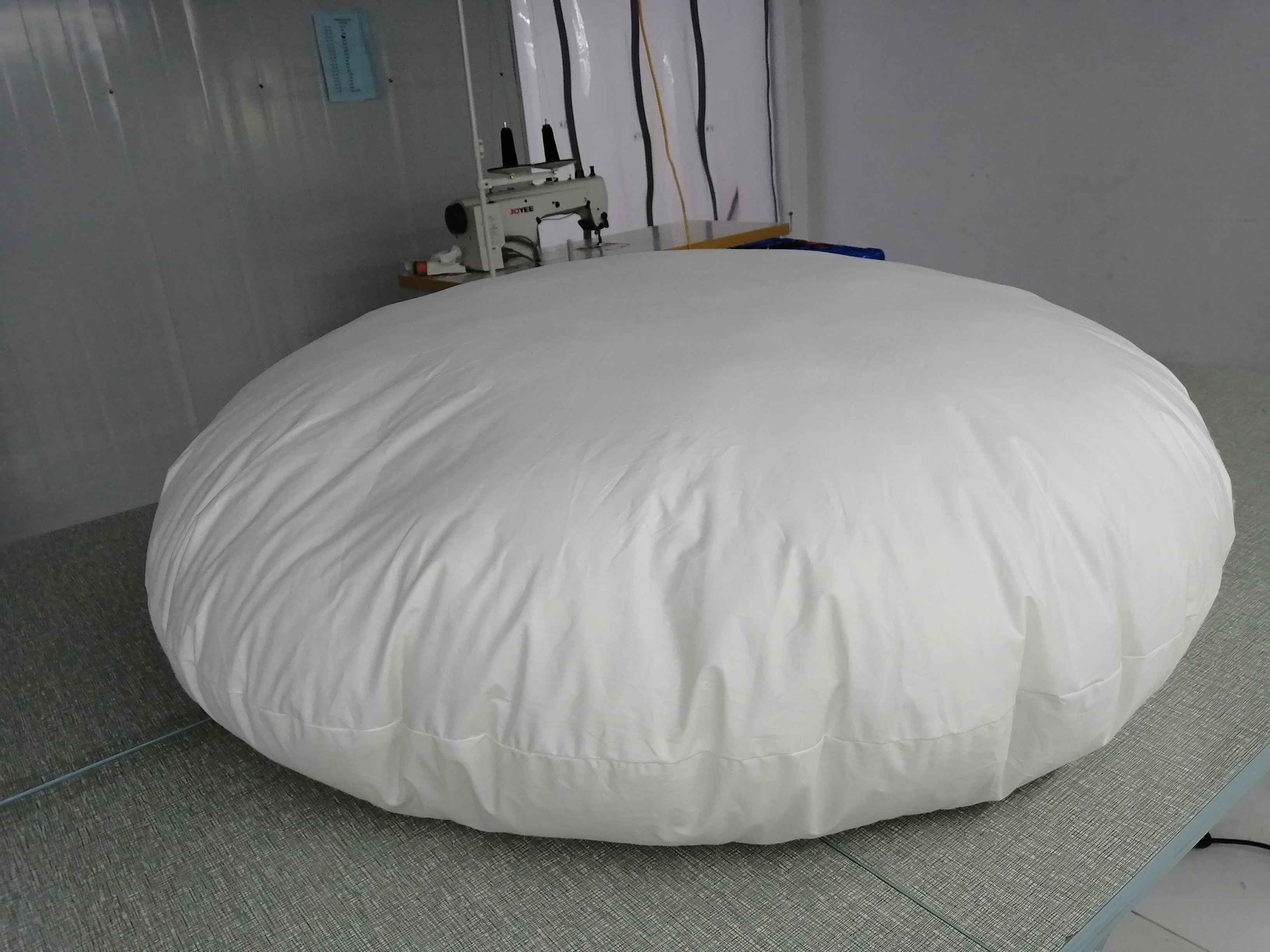 custom size large round floor cushion washed white goose feather filling insert round cushion