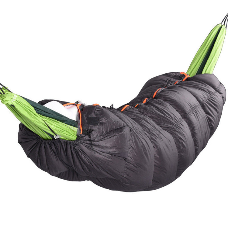 80% grey duck down outdoor warm hammock underquilt sleeping bag  blanket