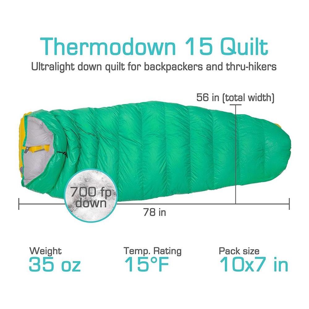 15 Degree Down Sleeping Quilt Ultralight Cold Weather 3 Season Quilt Perfect for Backcountry Camping Backpacking and Hammocks