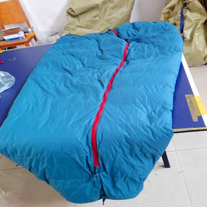 20D Nylon Fabric Blue Color Camping Down Sleeping Bag -25C Degree Down Camping Sleeping Bag