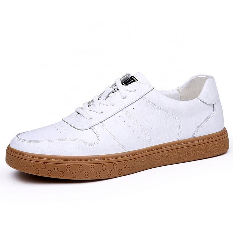 Classical Style PU Upper With PU Lining Full White Or Full Black Casual Shoes For Men White