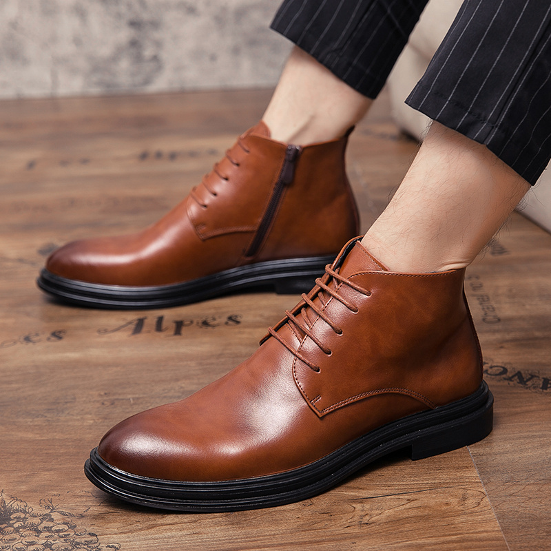 Business Leather Shoes Gentlemen Casual Shoes Large Size Square Toe Patent Leather Monk Strap Men Shoes