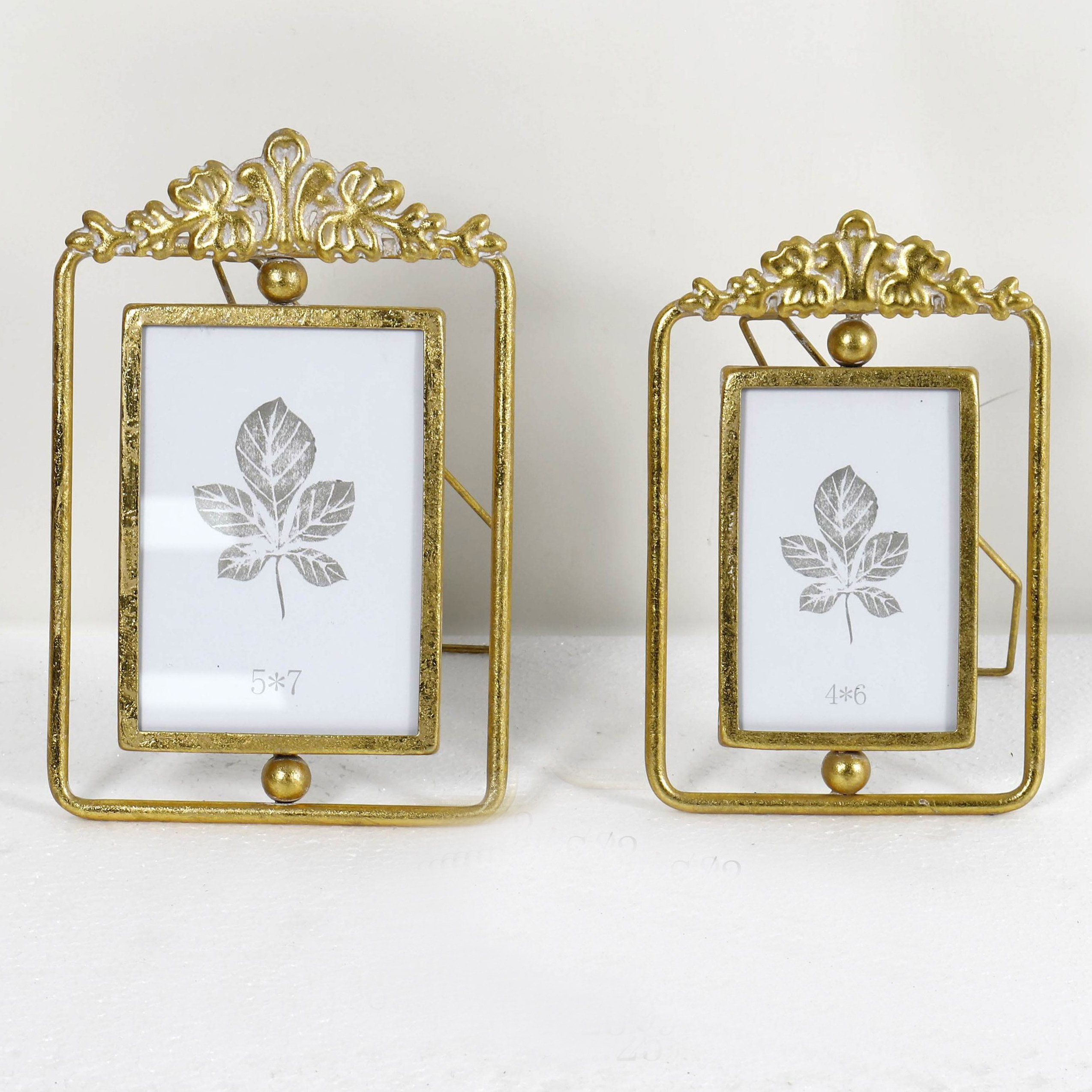 tabletop photo frame  New design antique gold and white S/2  certificate photo frame for home decorative