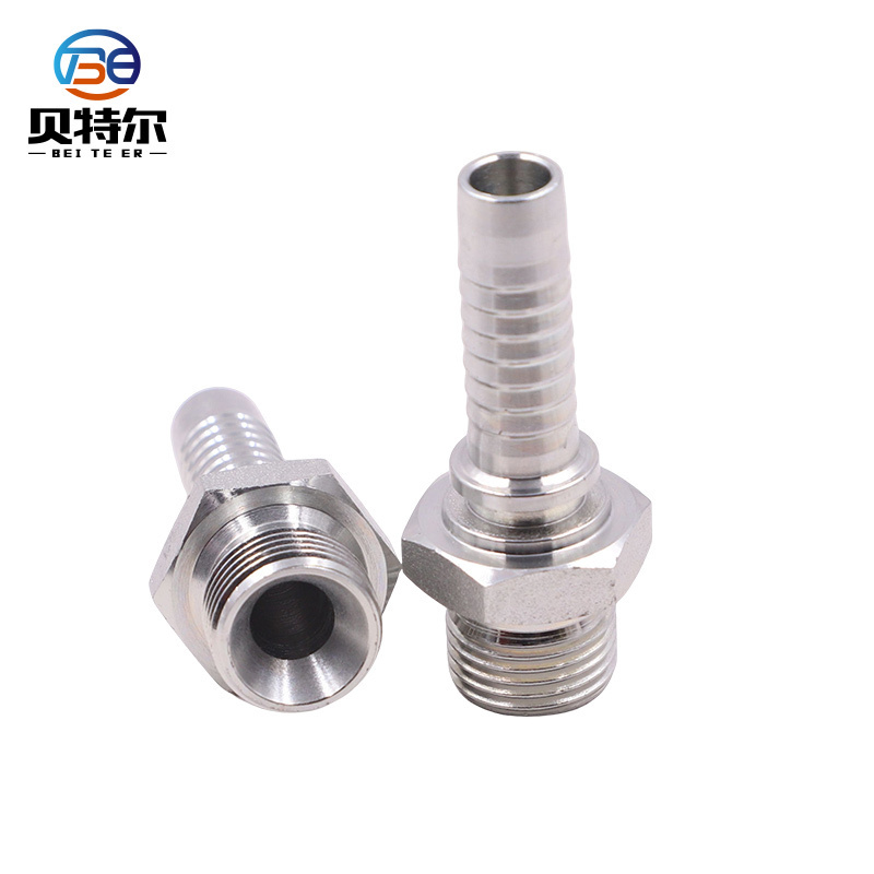 Full specification refer stainless steel 12612A-08-08 NPT male socketless hose fitting,hydraulic connection