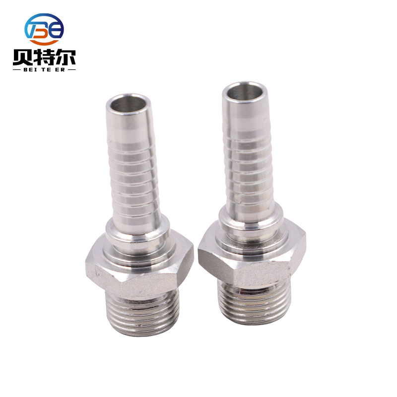 Full specification refer stainless steel 12612A-08-08 NPT male socketless hose fitting,hydraulic connection