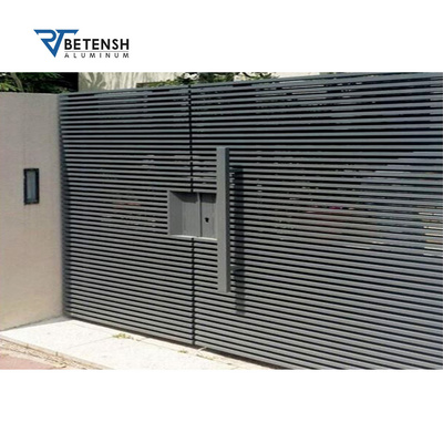 Aluminum slat fence Gate Aluminum louver Gate Sliding Louver Driveway Swing Gate