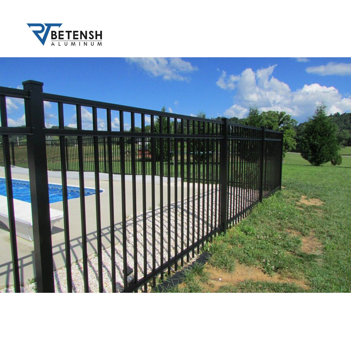 China Steel Fence Garden Gate Farm Front Side Door Yard Entry Swimming Pool Fence For Safety