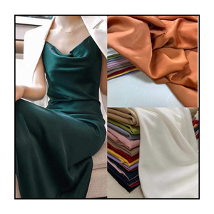 Wholesale 50d*75D Polyester Stretch Satin Fabric For Pajamas Home Textiles