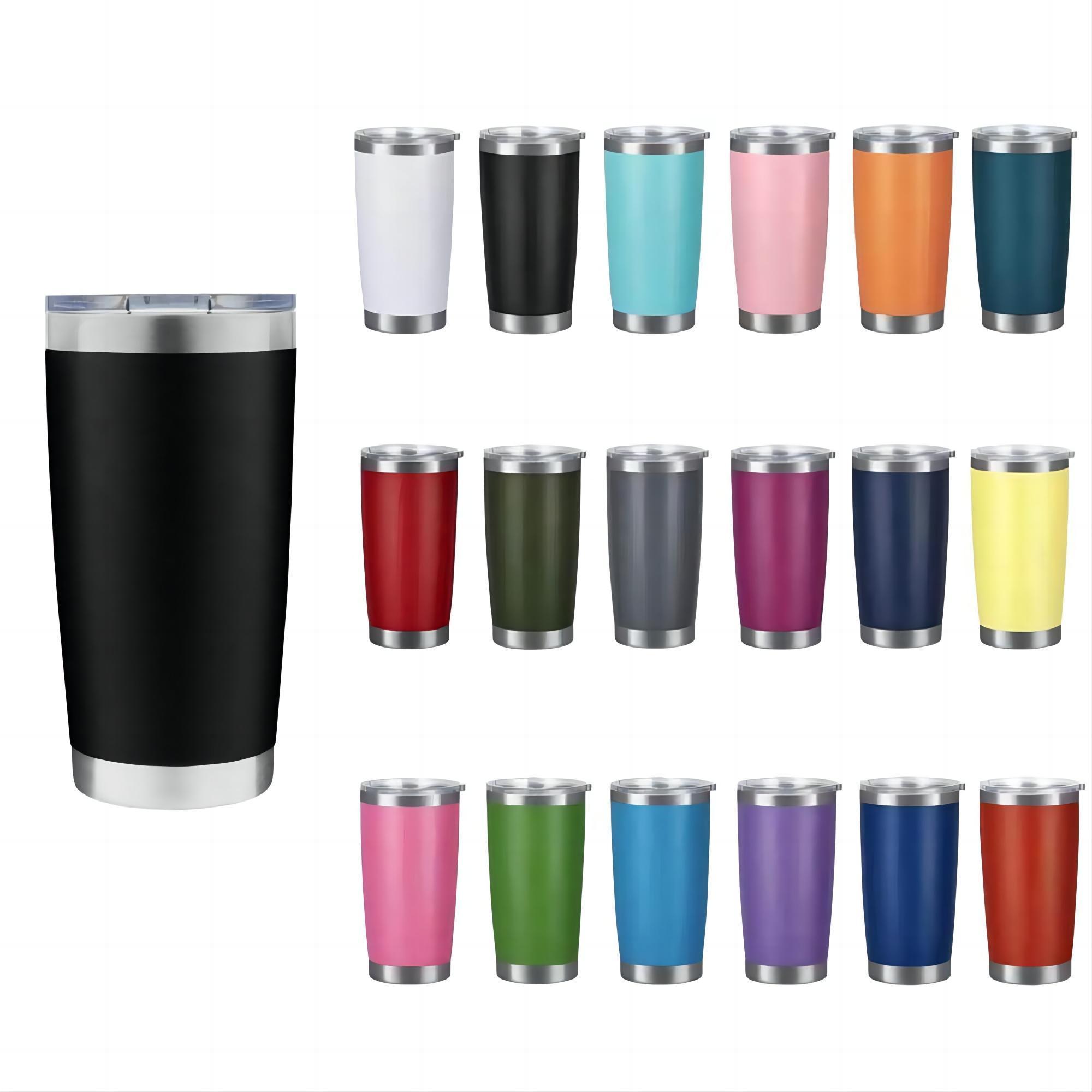 20oz Tumbler Stainless Steel Double Walled Insulated Tumbler Coffee Mug Vacuum Cups with Lid