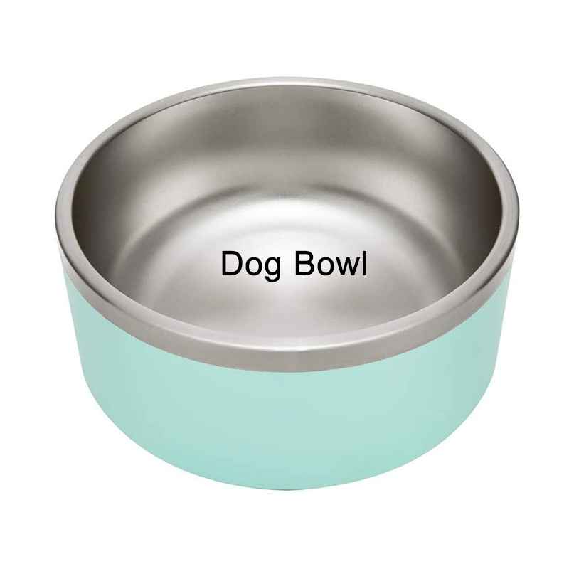 Wholesale Custom Powdered Coated Pet Stainless Steel Feed  64 Oz Deep Bowldog Bowls For Dog