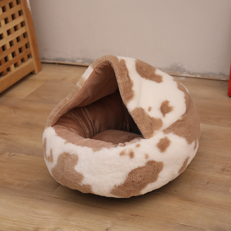 Toasty warm Cave igloo canopy washable cozy suede outside inside Pet dog bed