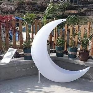 Inexpensive customized shape crescent moon led illuminated hanging light up swing seat