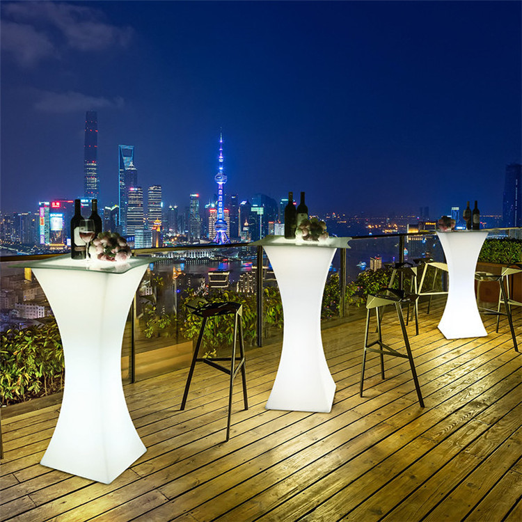 Light up bar Table / Illuminated Led Table/Glowing Led Cocktail Table