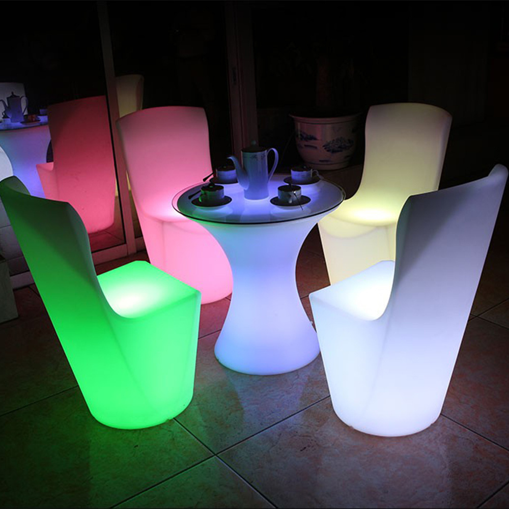 Wholesale 110cm High Bar Table Party Rental Illuminated Led Glowing Cocktail Table