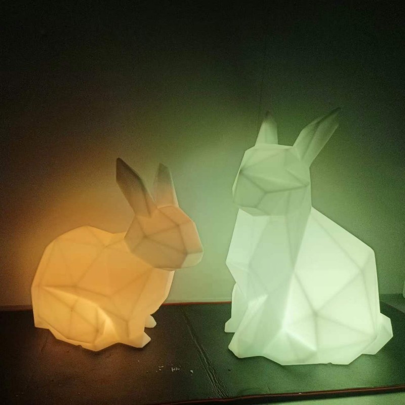 Hot Sale Waterproof 3d Led Animal Pe Sculpture Light Rabbit Motif Light For Zoo Garden Decoration