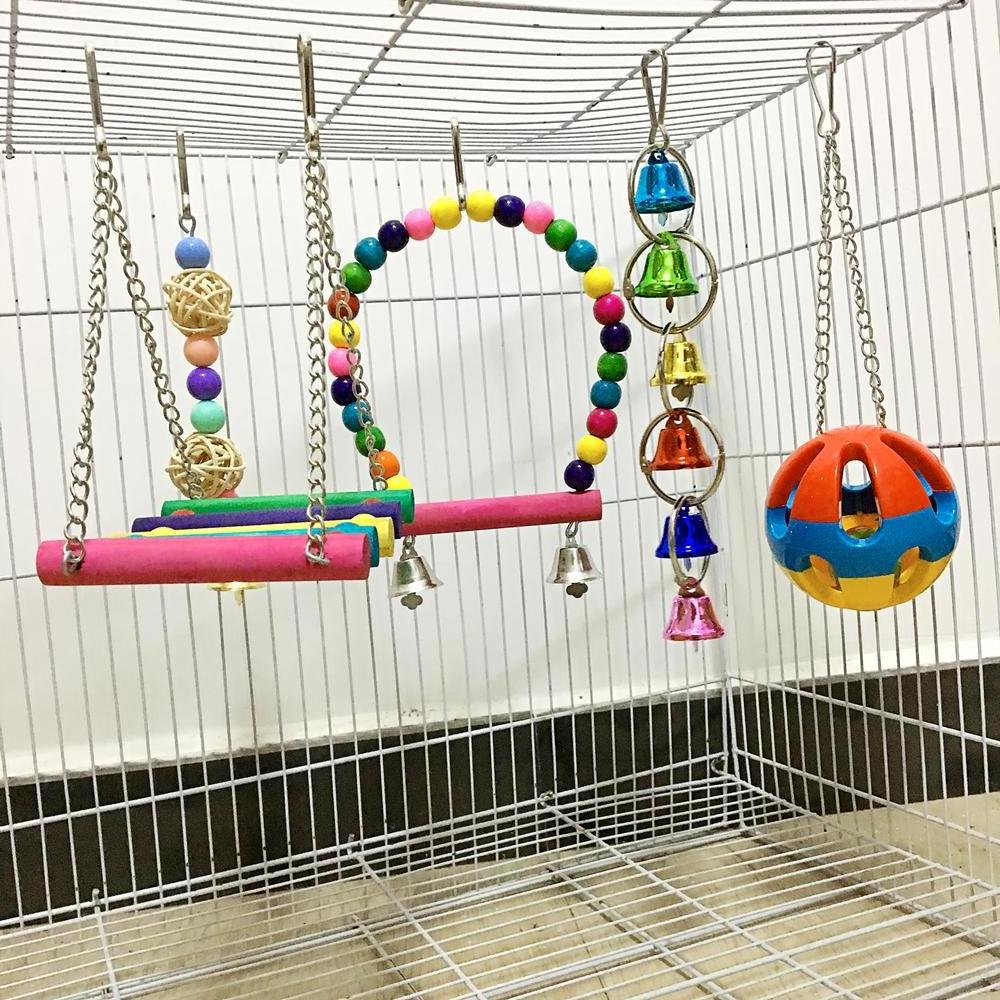 GP Factory Best selling Parrot Toys Set Rope Parrot Toy Pet Bird Training Accessories Bird Toy