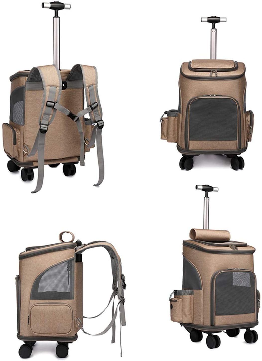 FREE SAMPLE Wheeled Pet Carrier Backpack Pet Stroller Travel Carrier Car Seat for Dogs Cats Puppy Comfort Cat Backpack