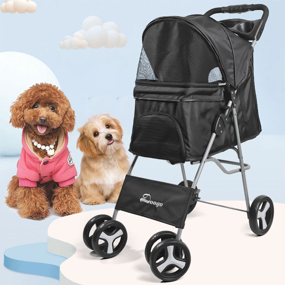 2023 new arrival  Design 4 wheel Easy Walk Folding Travel Carrier Carriage Pet Stroller pet trolleys for Cat and Dog